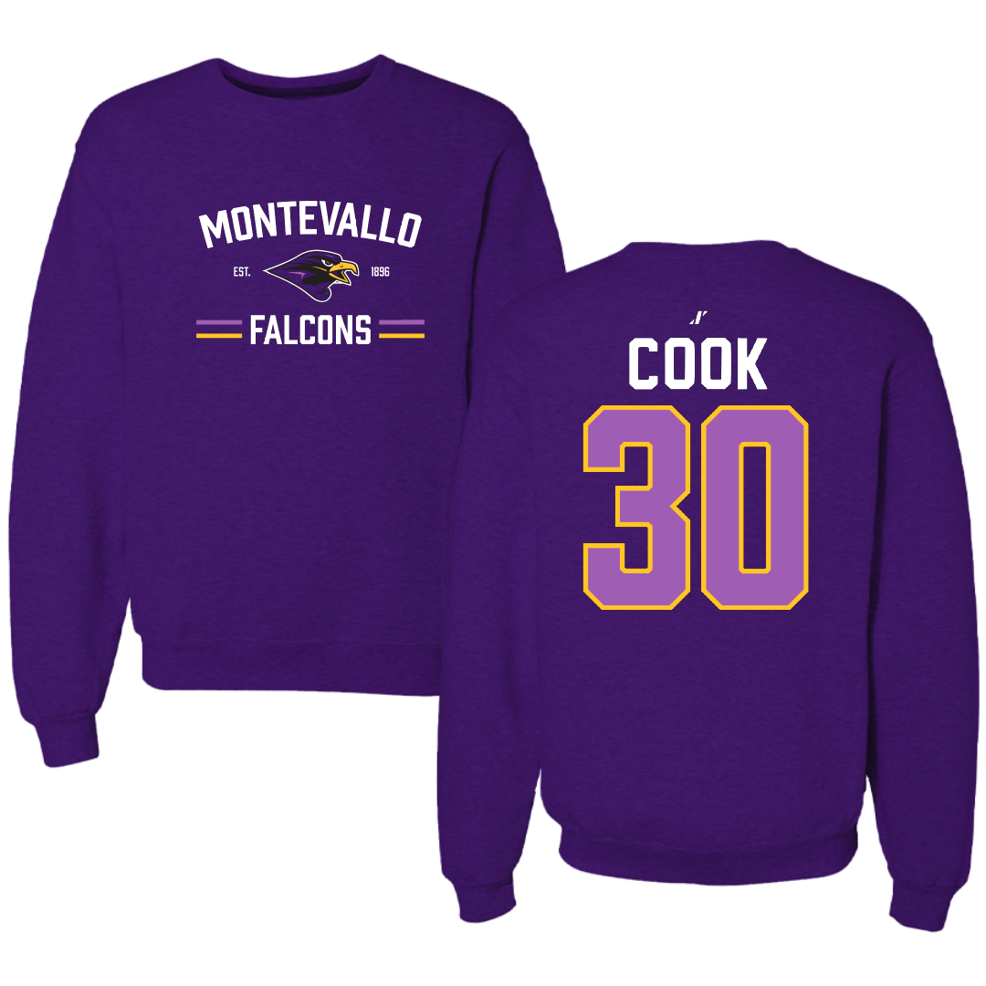 University of Montevallo Basketball Purple General Crewneck - #30 Savannah Cook