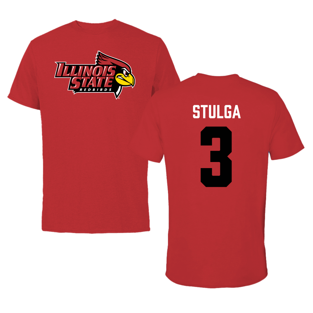 Illinois State University Baseball Red Redbird Performance Tee - #3 Luke Stulga