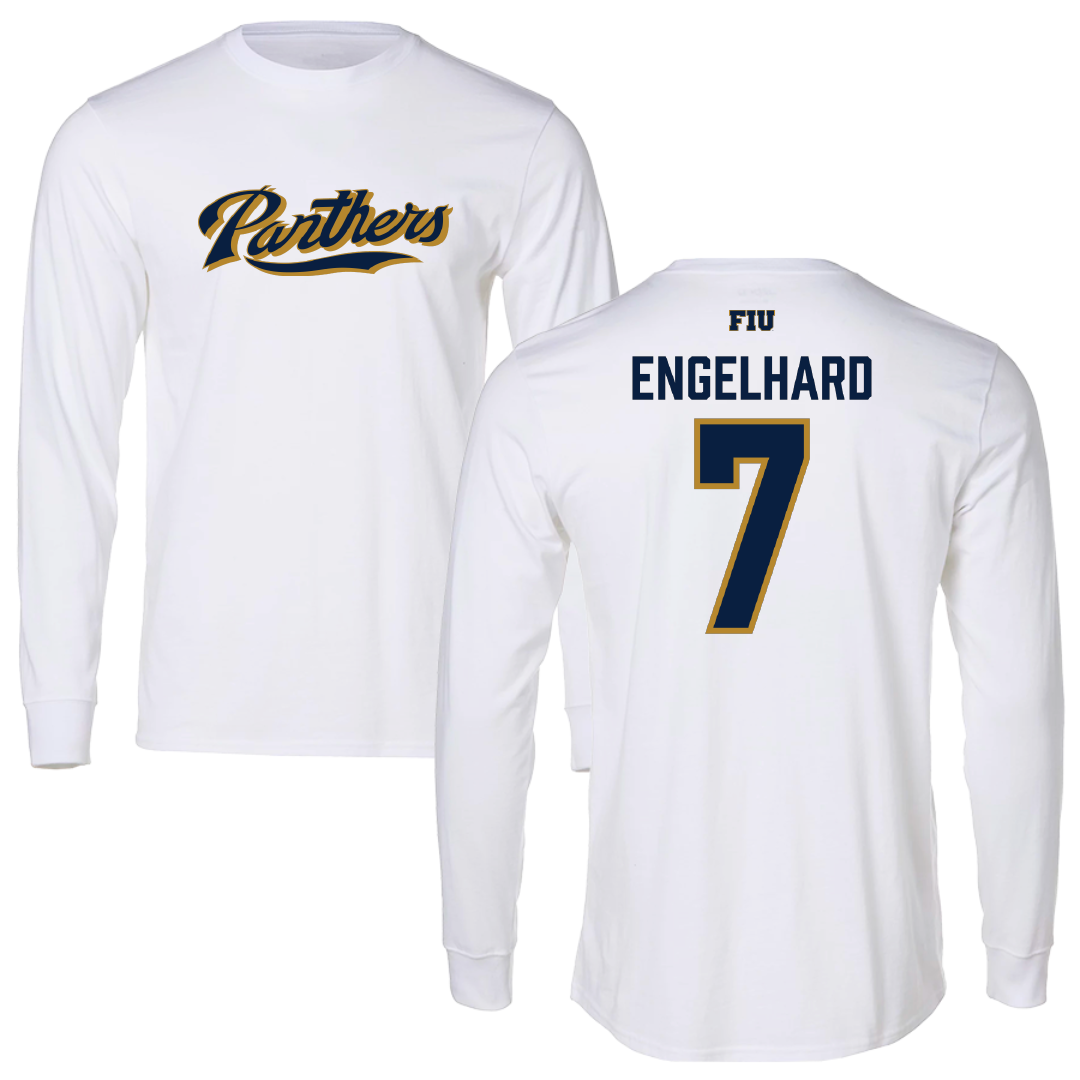 Florida International University Baseball White Panthers Performance Long Sleeve - #7 Chase Engelhard