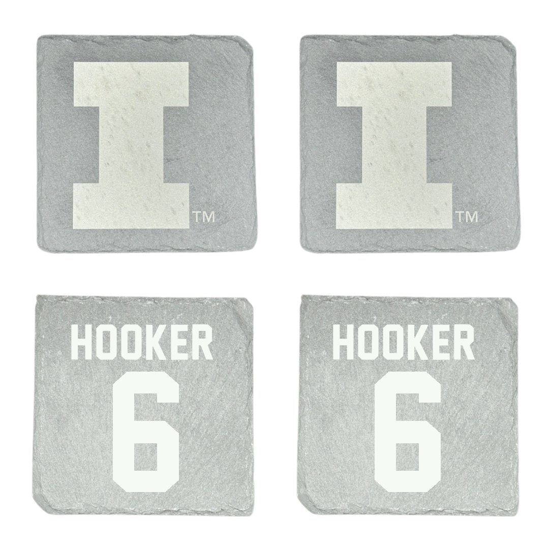 University of Illinois Softball Stone Coaster (4 Pack)  - #6 Juliana Hooker