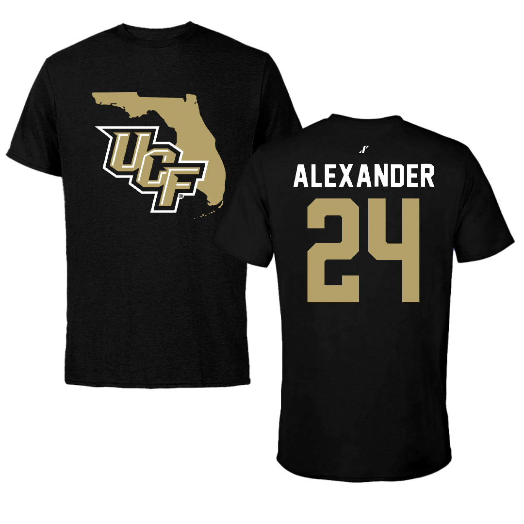 University of Central Florida Football Black State Performance Tee - #24 Xe'ree Alexander