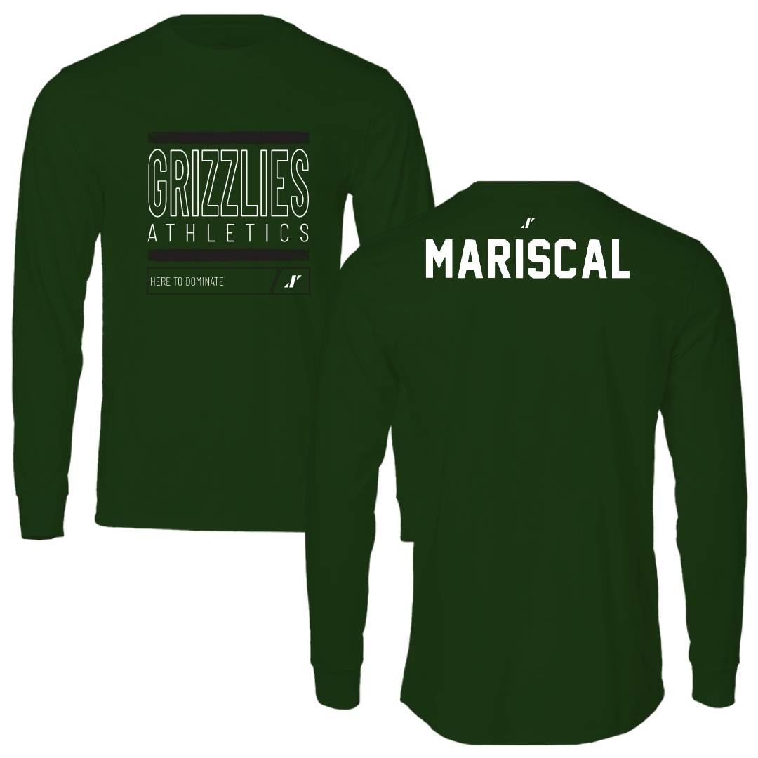 Adams State University Baseball Forest Green Dominate Performance Long Sleeve - Luke Mariscal