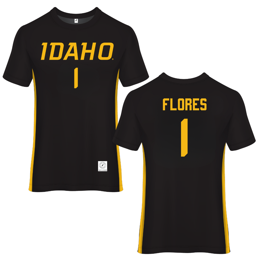 University of Idaho Black Soccer Jersey - #1 Paula Flores
