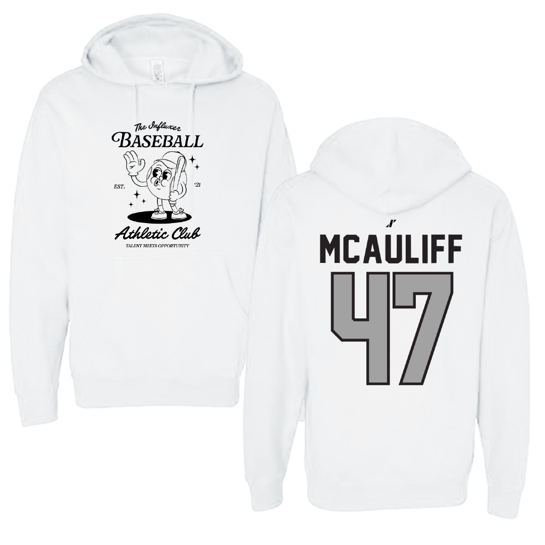 Baseball White Influxer Athletic Club Hoodie - #47 Daniel McAuliff