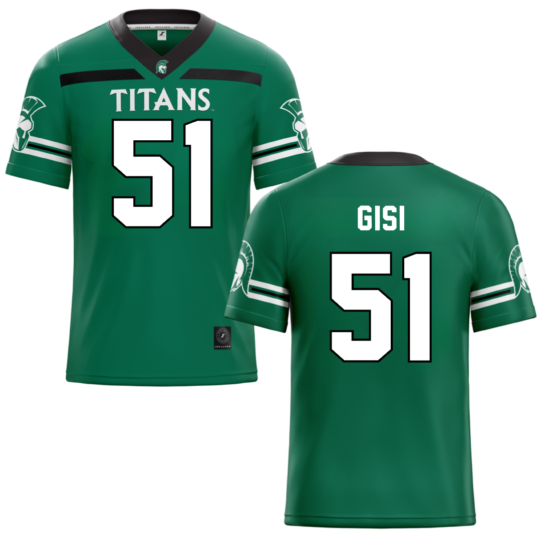 Illinois Wesleyan University Green Lacrosse Jersey - #51 Jake Gisi