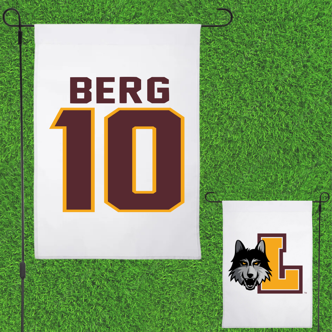 Loyola University-Chicago Basketball White Garden Flag - #10 Ali Berg
