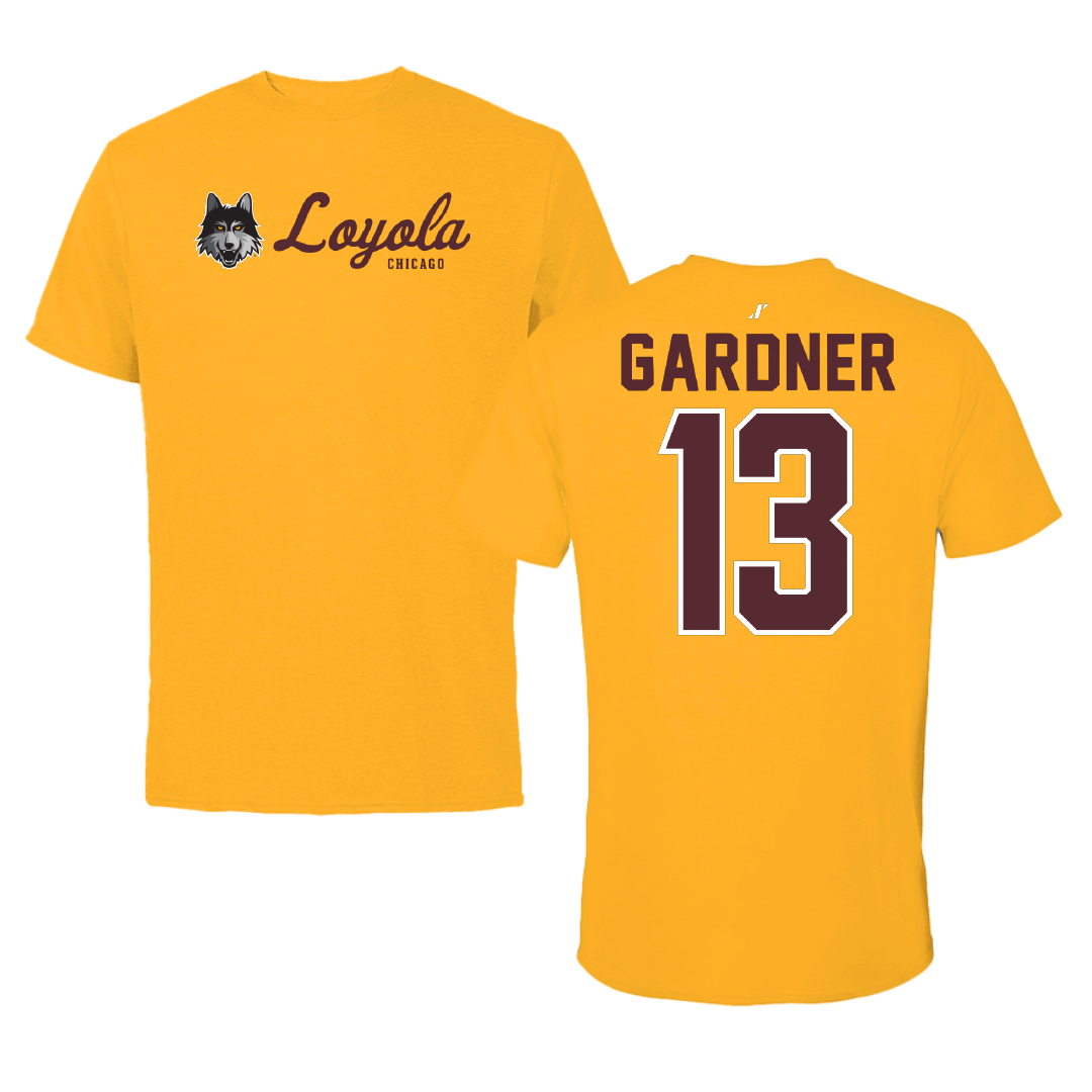 Loyola University-Chicago Volleyball Gold General Tee - #13 Olivia Gardner