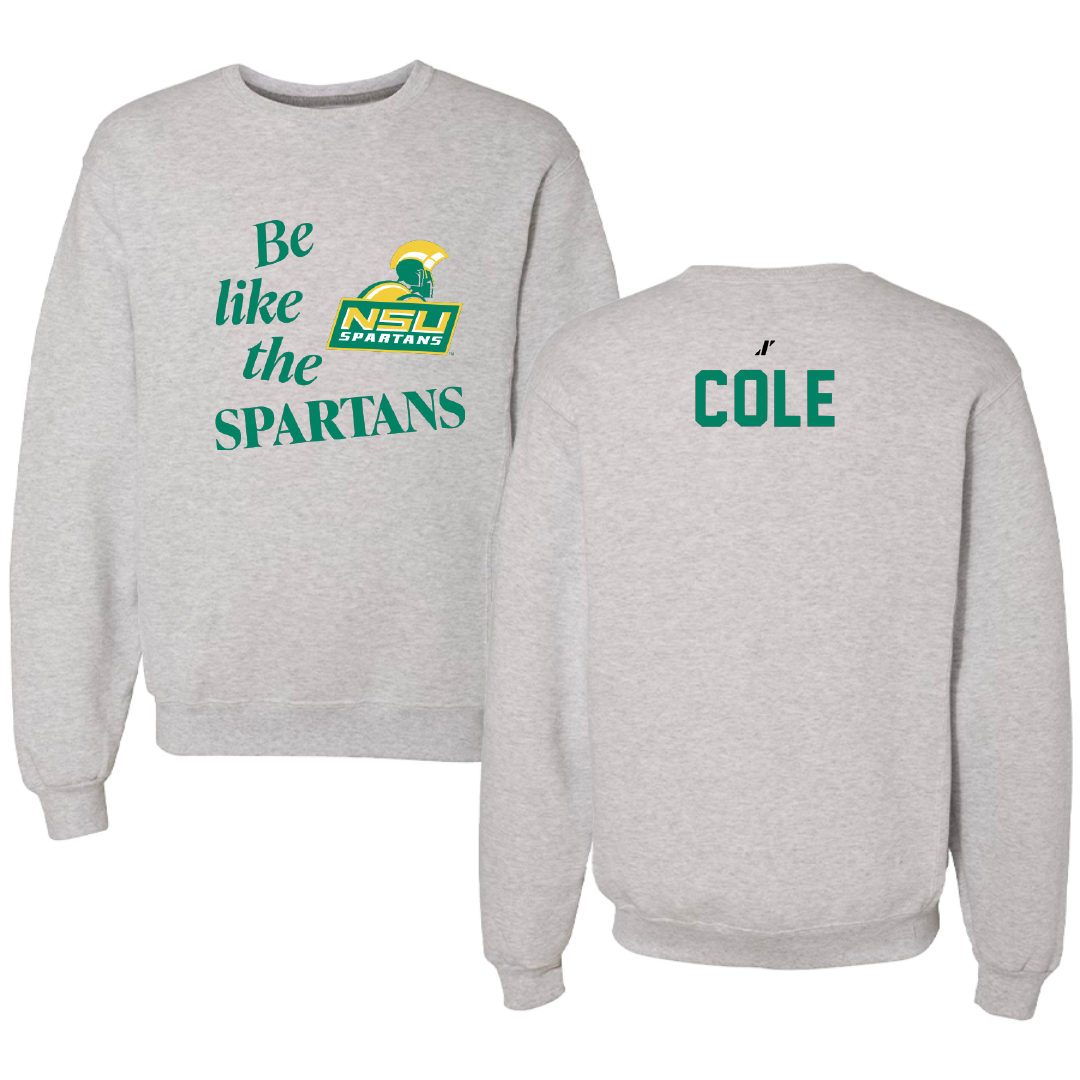 Norfolk State University TF and XC Light Gray Be Like Us Crewneck - Kai Cole
