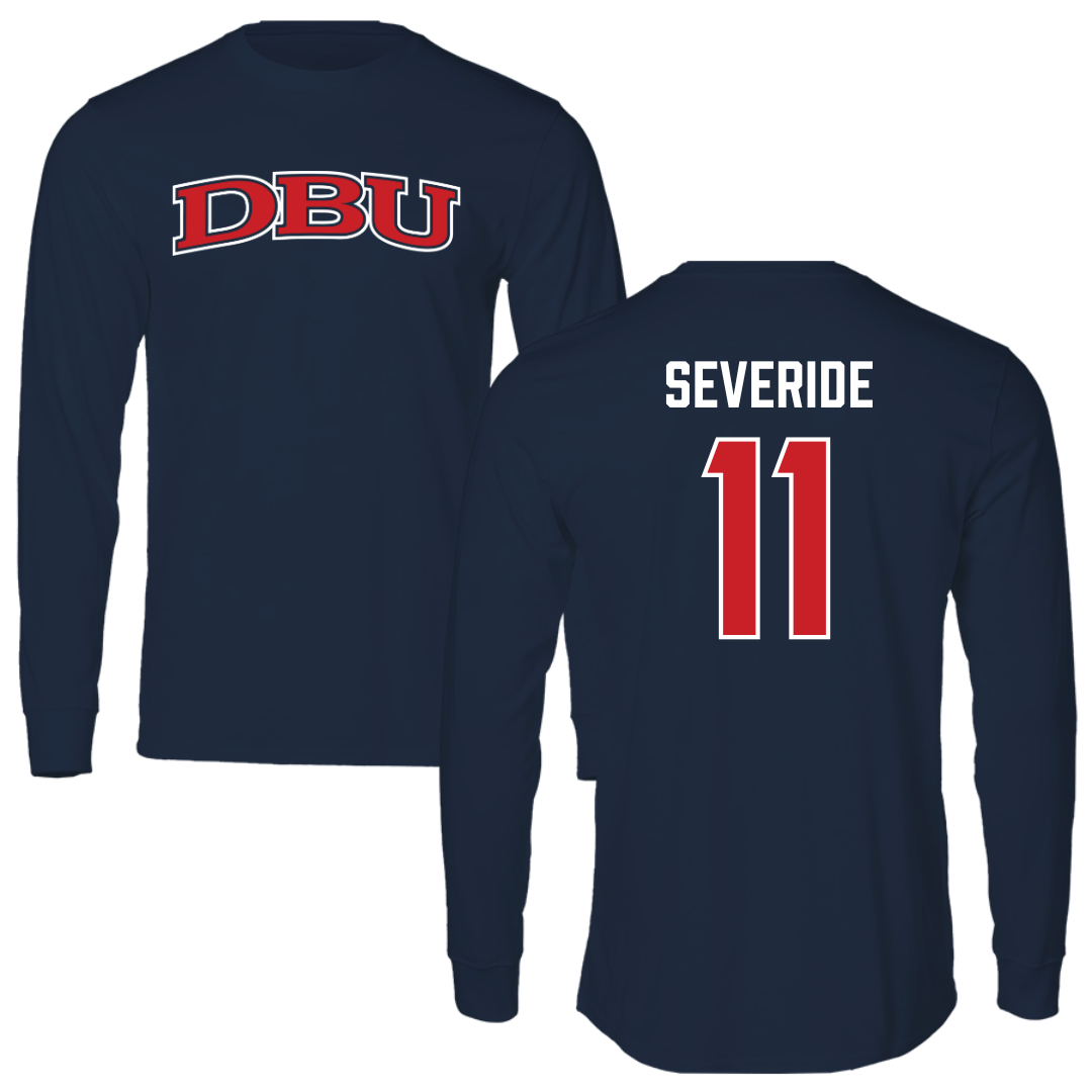 Dallas Baptist University Soccer Navy DBU Performance Long Sleeve - #11 Annie Severide
