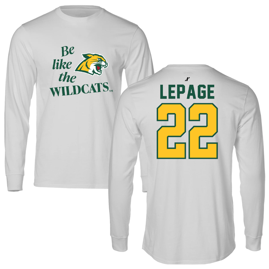 Northern Michigan University Basketball Light Gray Be Like Us Performance Long Sleeve - #22 Cooper LePage
