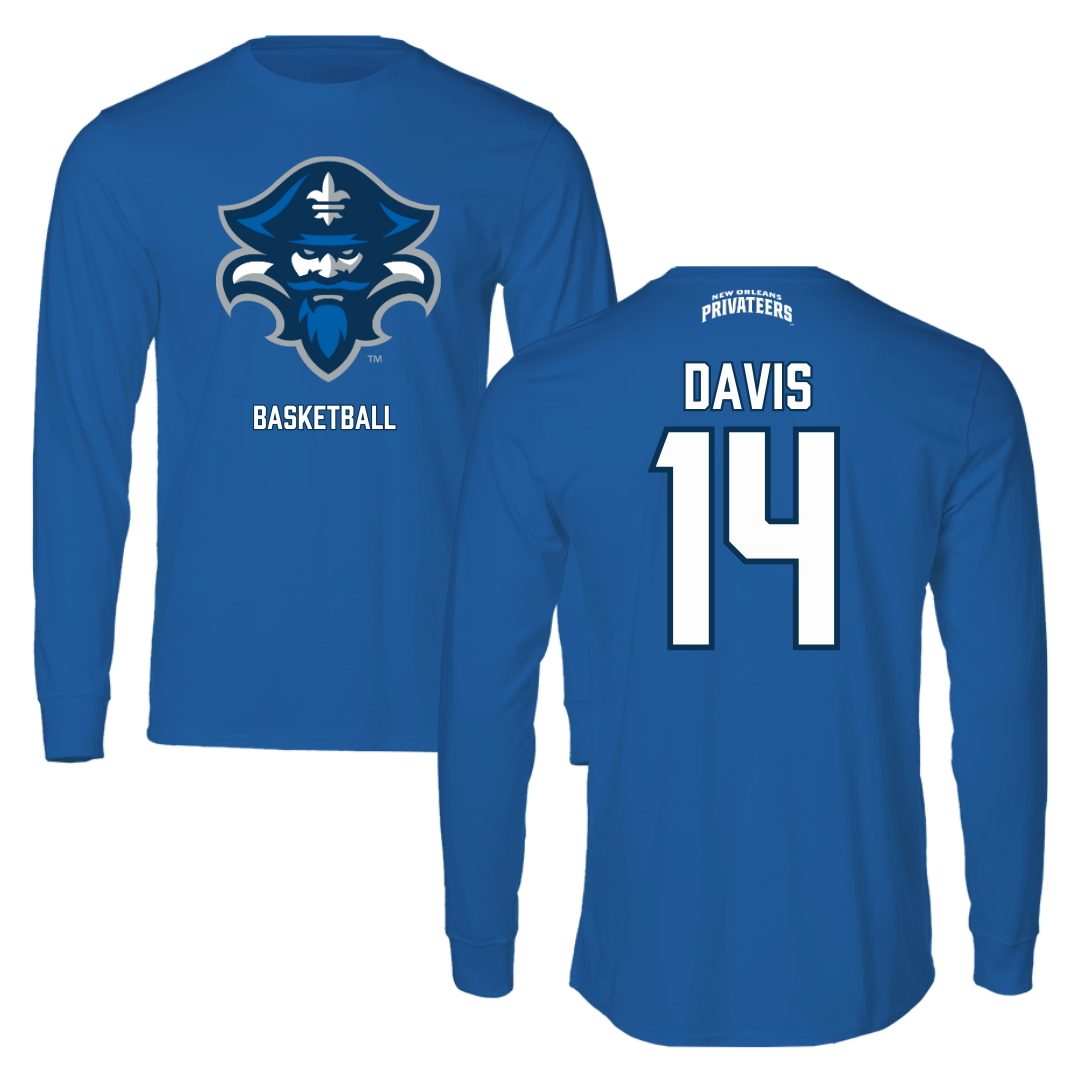 University of New Orleans Basketball Blue Performance Long Sleeve - #14 Kyla Davis