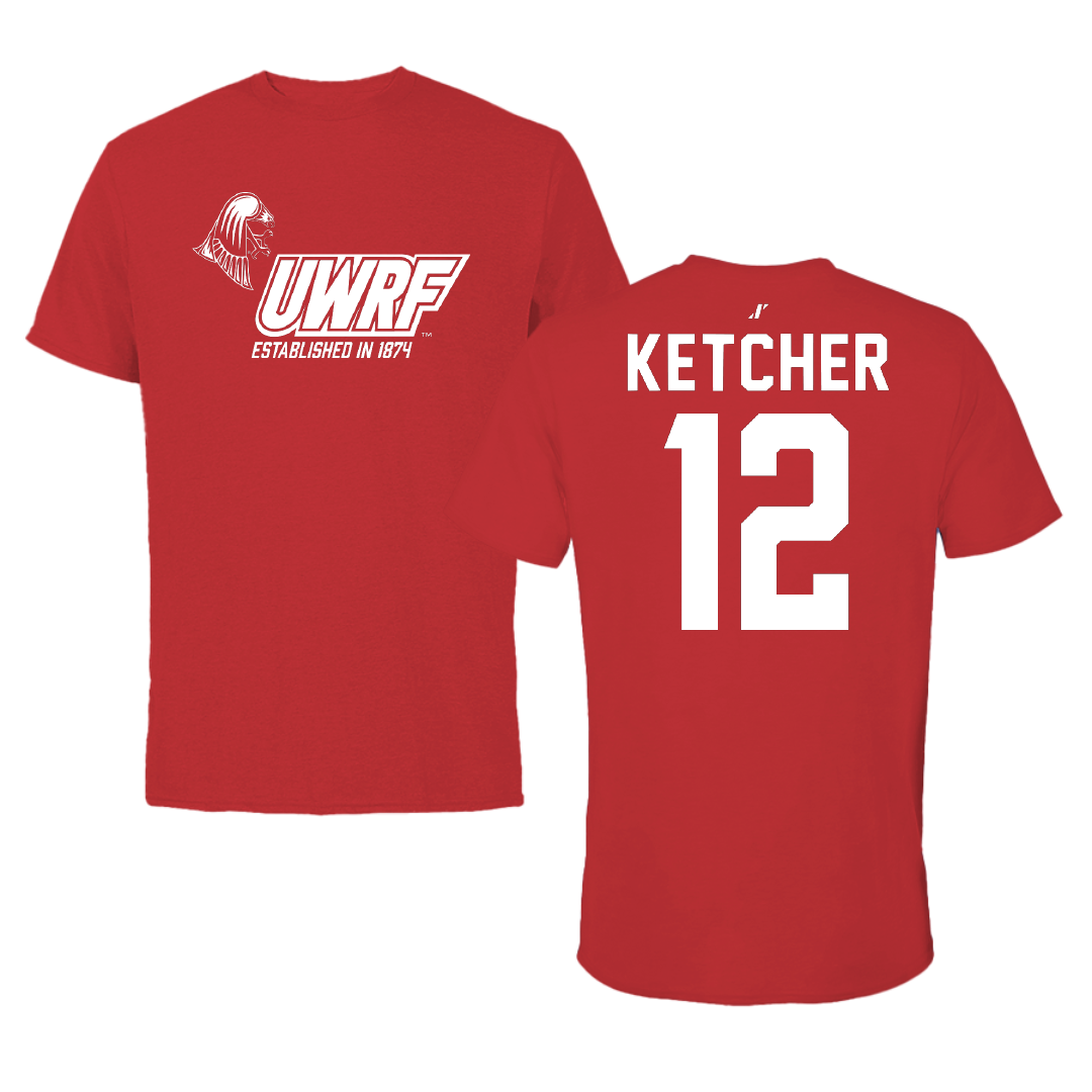 University of Wisconsin-River Falls Soccer Red General Tee - #12 Ellie Ketcher