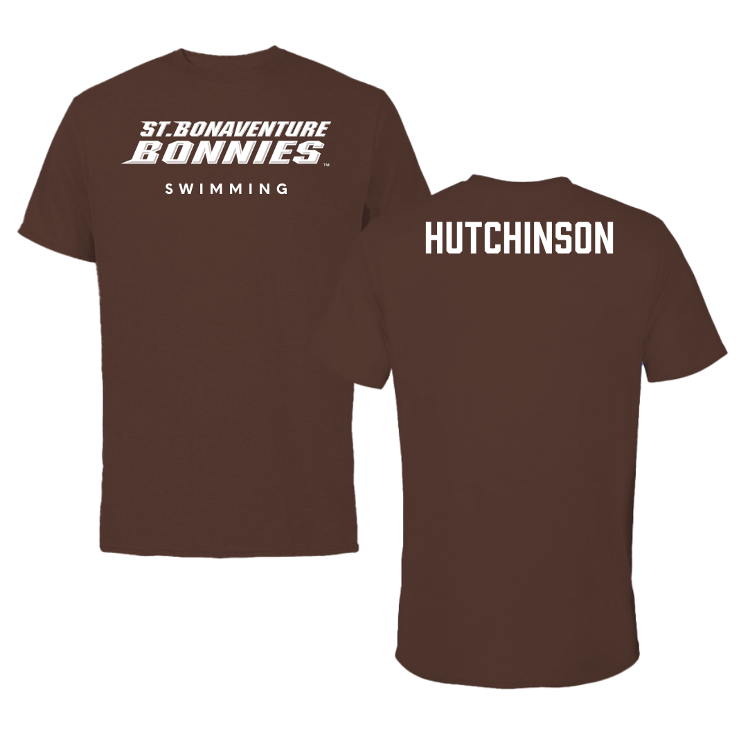 St. Bonaventure University Swimming & Diving Brown Tee - Davis Hutchinson