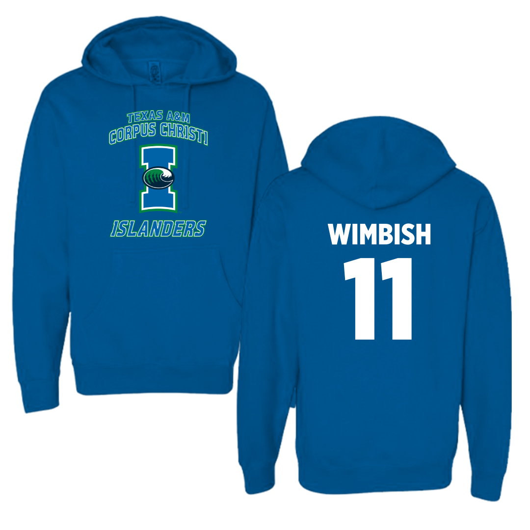 Texas A&M University-Corpus Christi Soccer Blue Hoodie - #11 Vanessa Wimbish