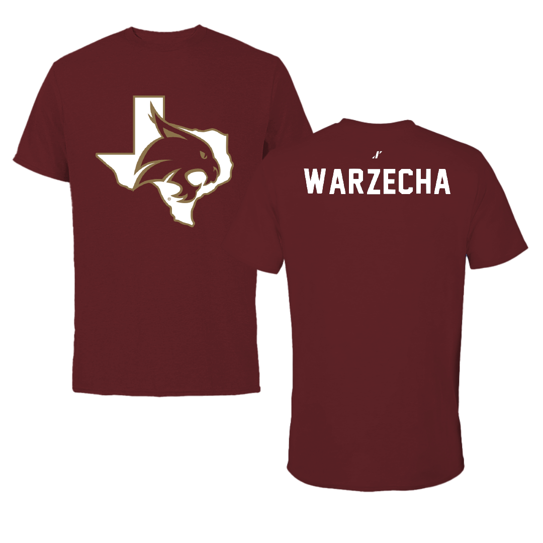Texas State University TF and XC Maroon State Tee - Connor Warzecha