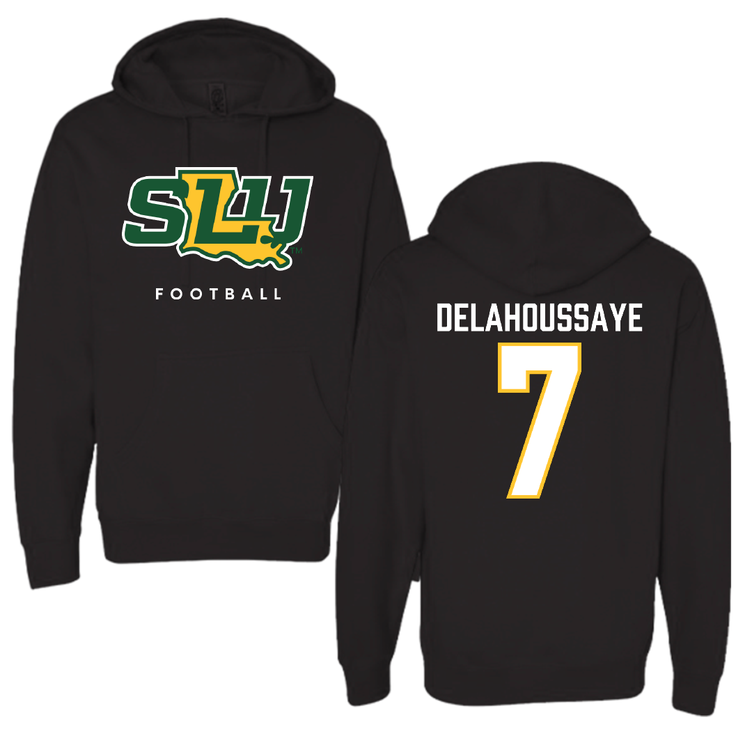Southeastern Louisiana University Football Black Hoodie - #7 Blayne Delahoussaye