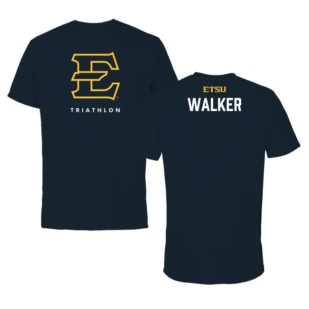 East Tennessee State University Triathlon Navy Performance Tee - Taylor Walker
