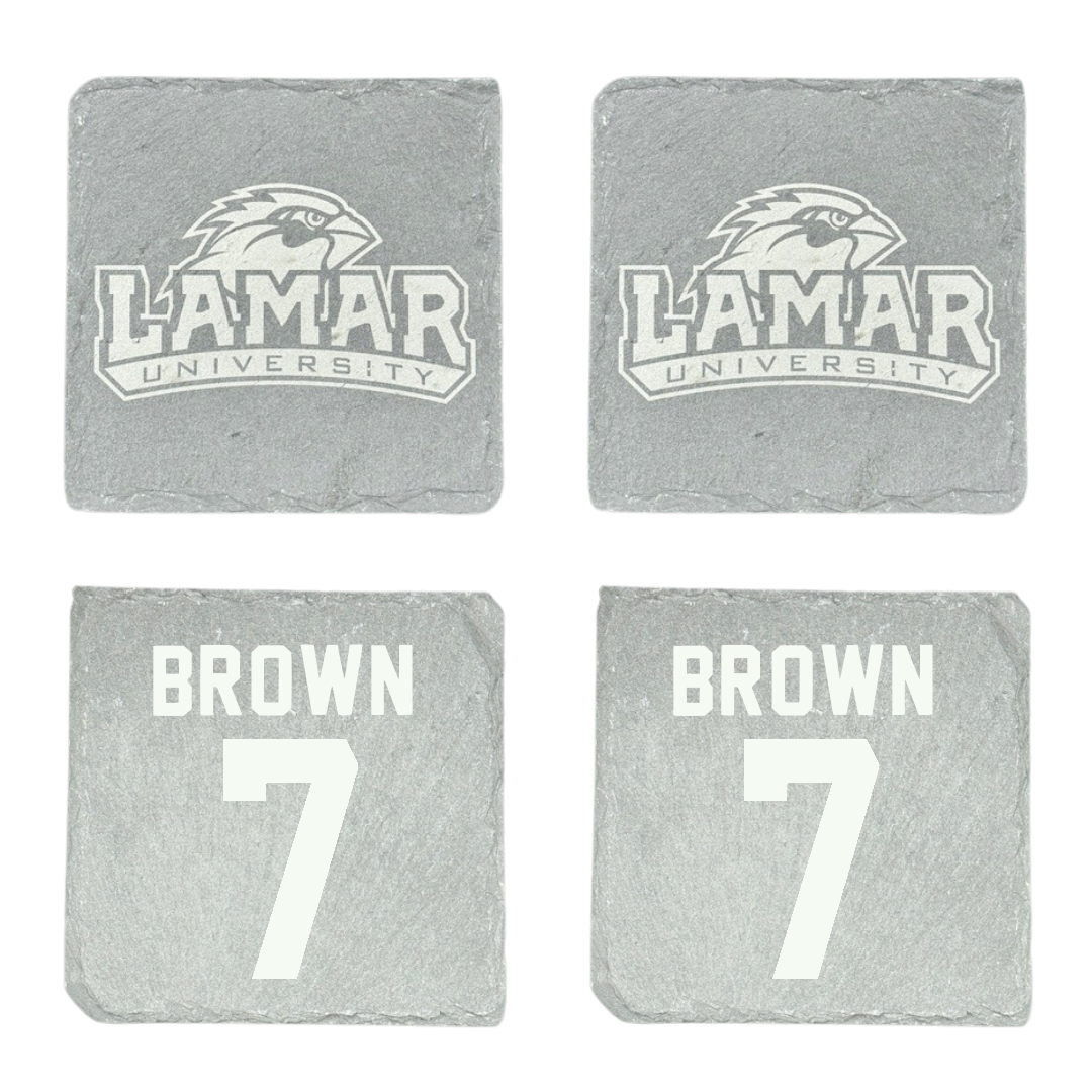 Lamar University Softball Stone Coaster (4 Pack)  - #7 Aubrey Brown
