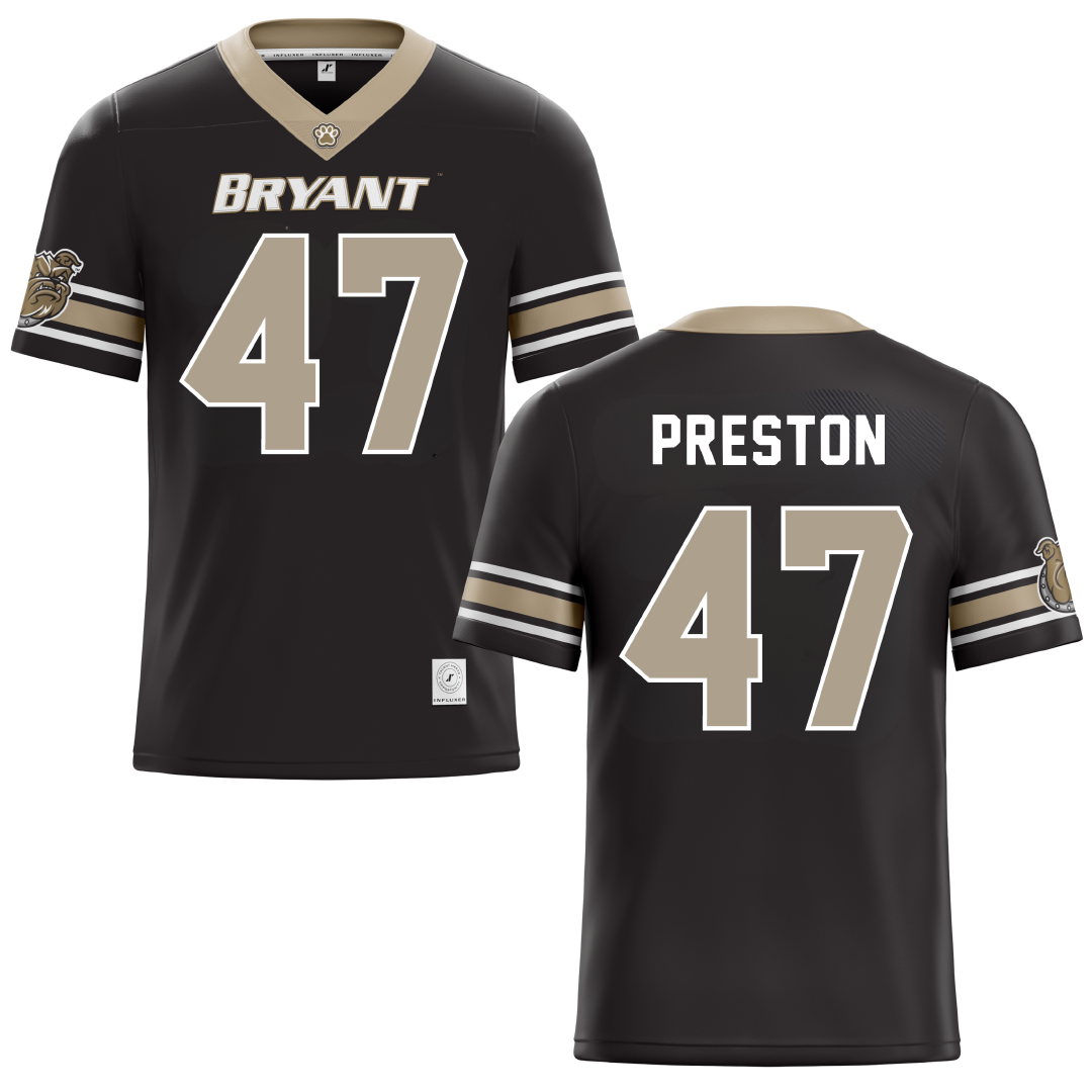 Bryant University Black Lacrosse Jersey - #47 Trevor Preston