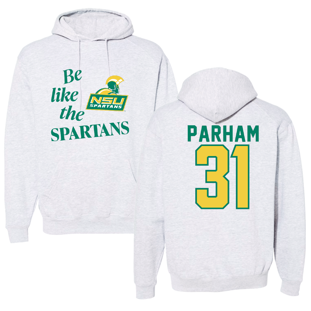 Norfolk State University Football Light Gray Be Like Us Hoodie - #31 Christian Parham