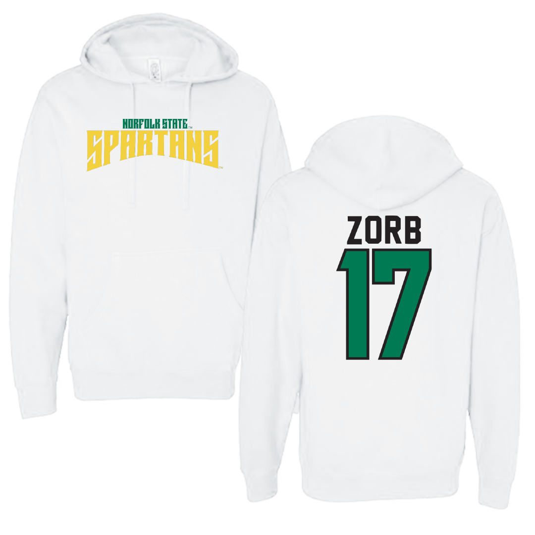 Norfolk State University Softball White Classic Hoodie - #17 Lisa Zorb