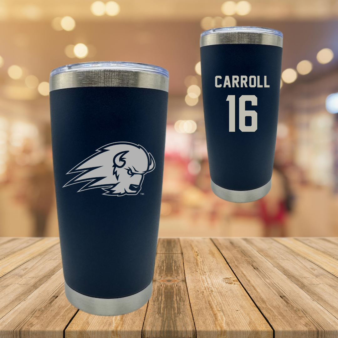 Utah Tech University Baseball Navy Stainless Steel Tumbler - #16 Jace Carroll