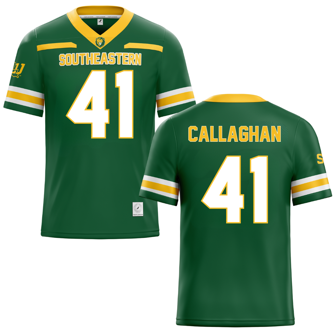 Southeastern Louisiana University Green Football Jersey - #41 Riley Callaghan