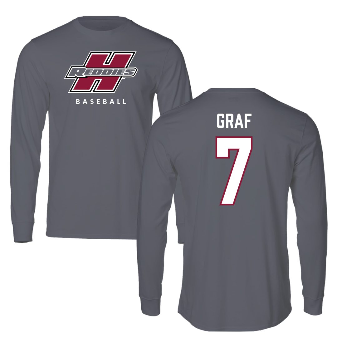 Henderson State University Baseball Gray Performance Long Sleeve - #7 Ty Graf