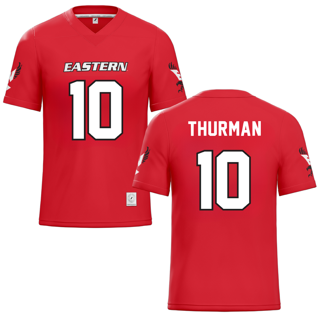 Eastern Washington University Red Football Jersey - #10 Trevor Thurman