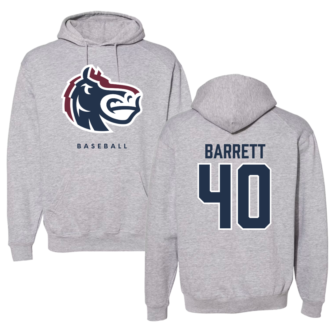 Fairleigh Dickinson University-Metropolitan Campus Baseball Gray Hoodie - #40 Ian Barrett