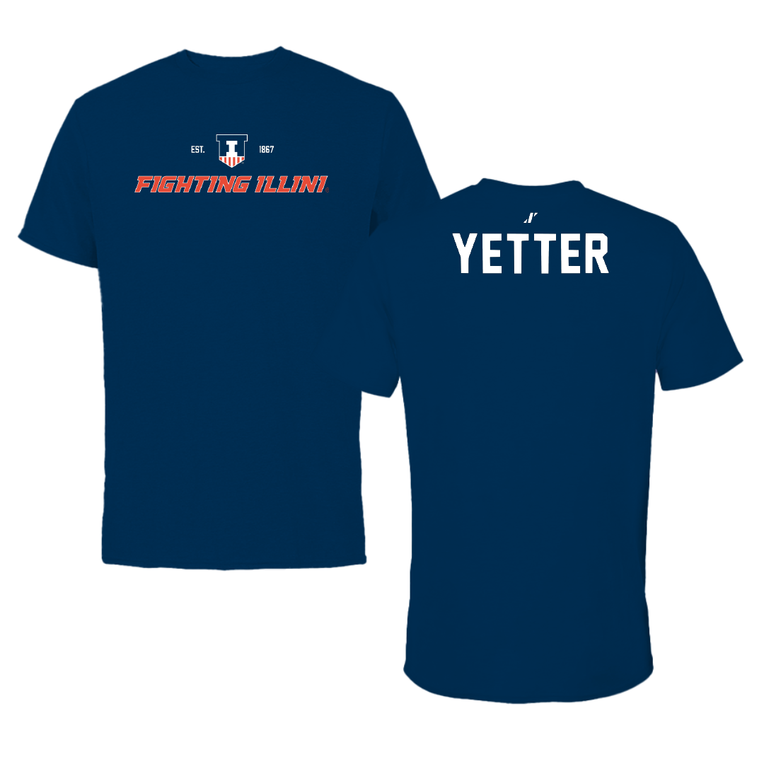 University of Illinois Swimming & Diving Navy General Performance Tee - Molly Yetter