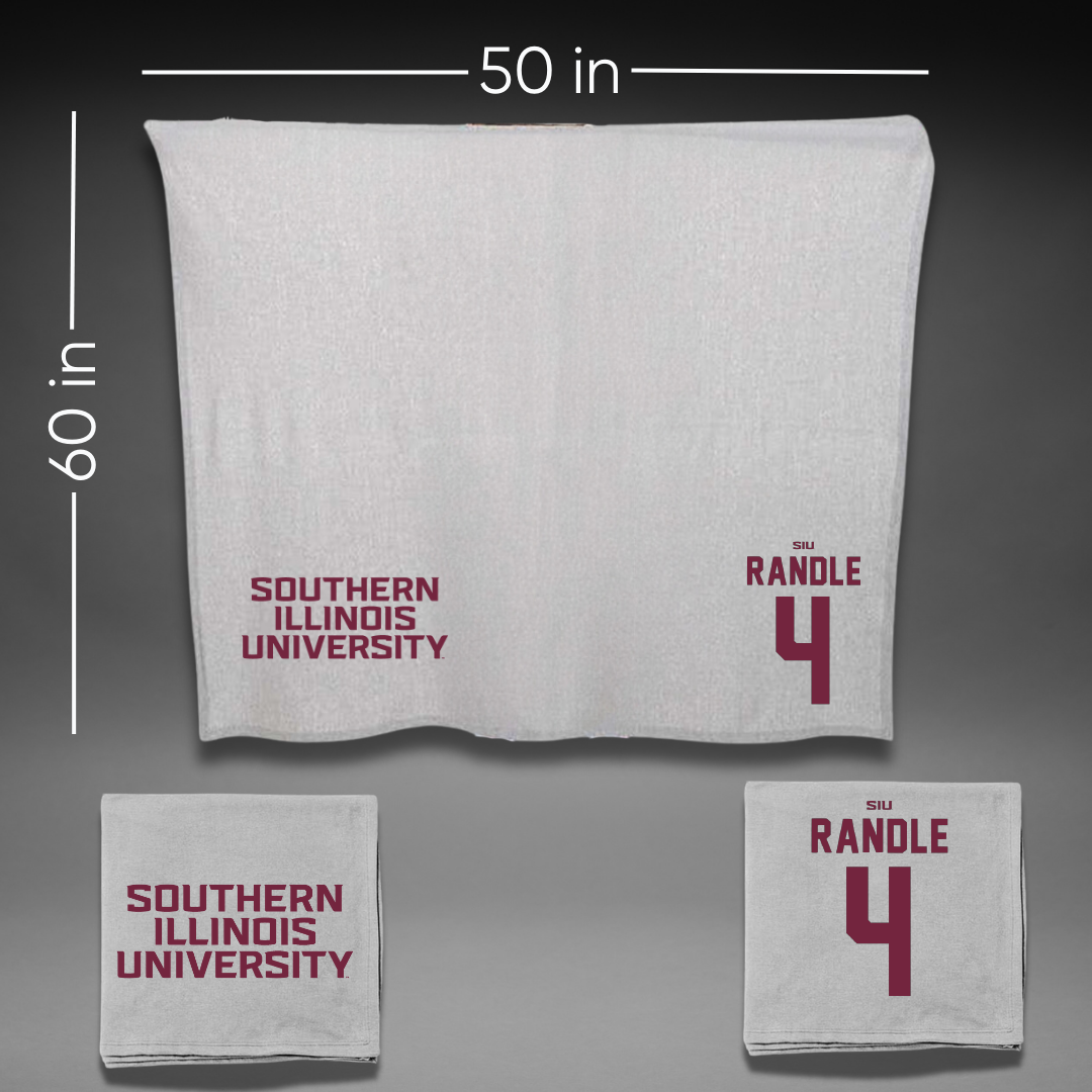 Southern Illinois University at Carbondale Basketball Gray Blanket - #4 Laniah Randle