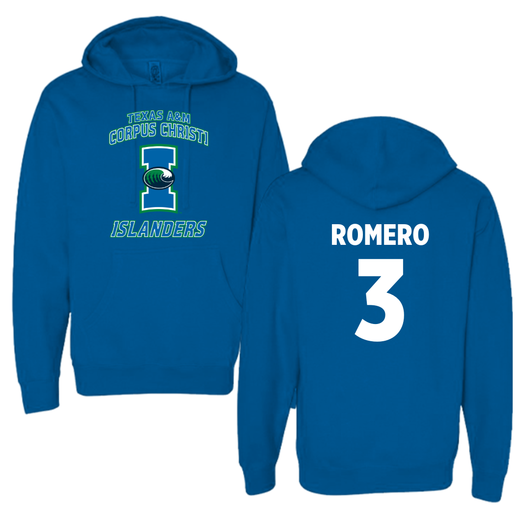 Texas A&M University-Corpus Christi Volleyball Blue Hoodie - #3 Rylie Romero