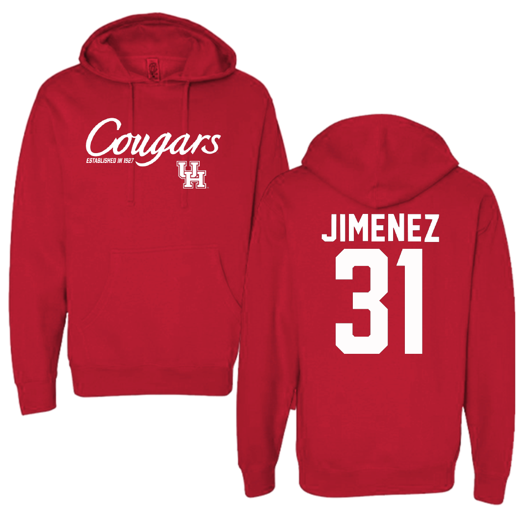 University of Houston Baseball Red General Hoodie - #31 Kenneth Jimenez