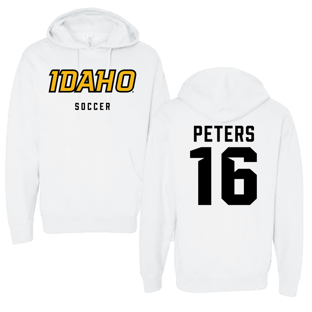 University of Idaho Soccer White Idaho Hoodie - #16 Tori Peters