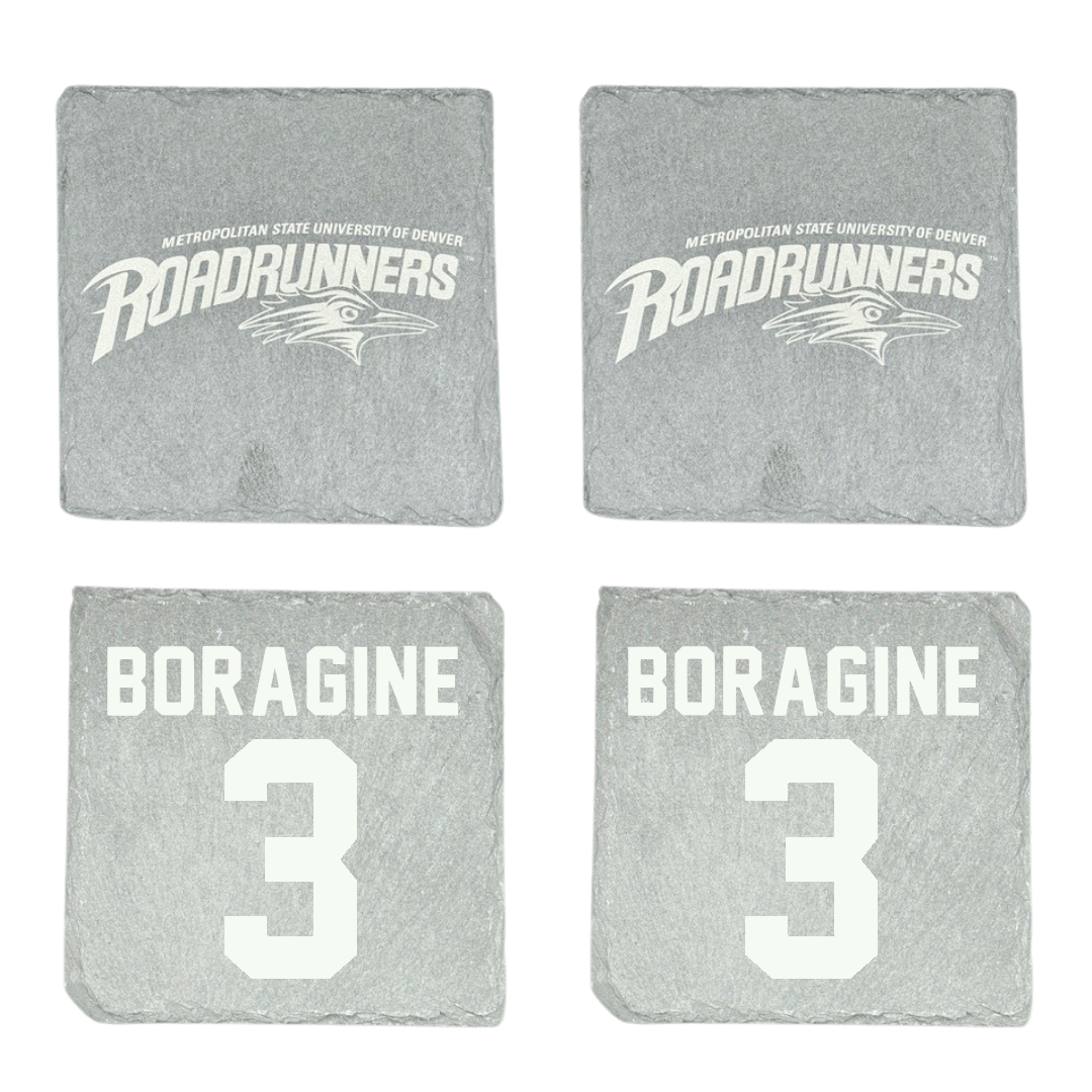 Metropolitan State University of Denver Soccer Stone Coaster (4 Pack)  - #3 Natalie Boragine