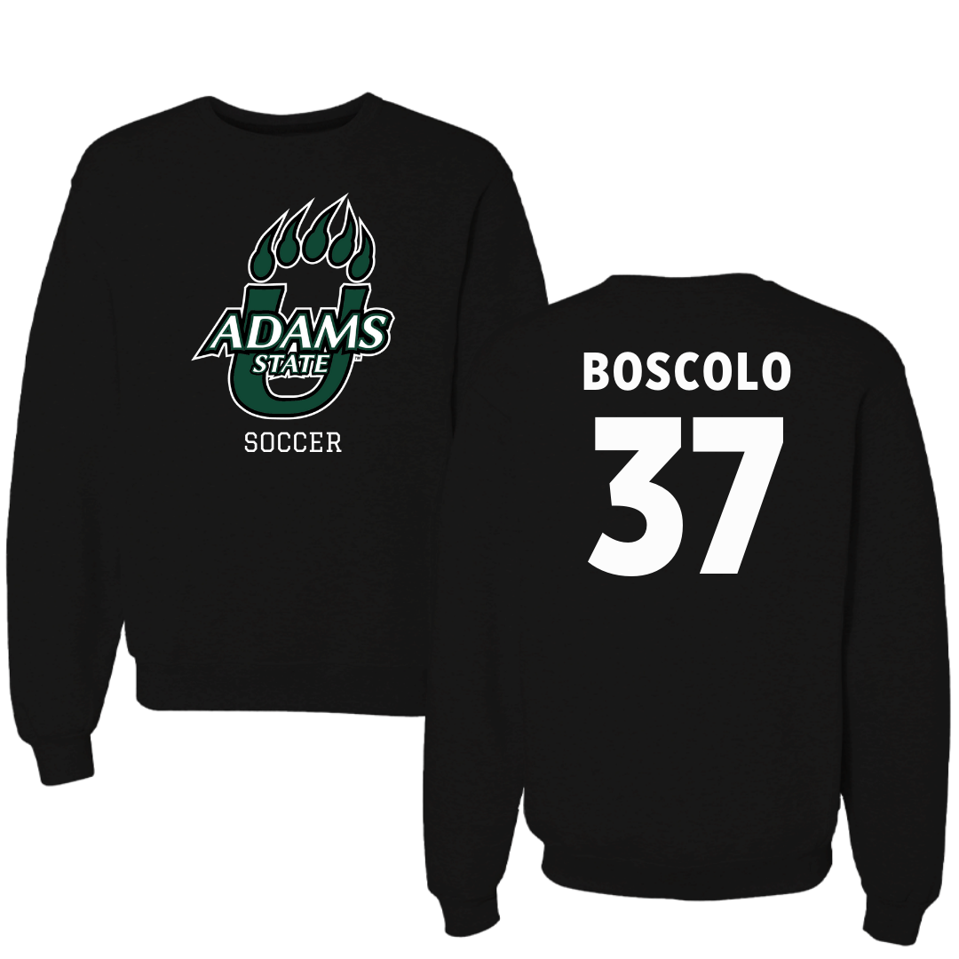 Adams State University Soccer Black State Crewneck - #37 Francesco Boscolo