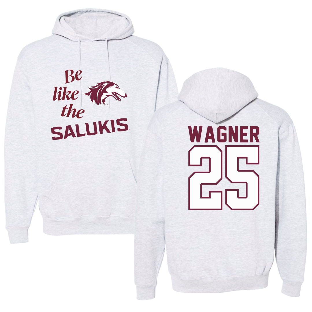 Southern Illinois University at Carbondale Football Light Gray Be Like Us Hoodie - #25 Kayleb Wagner