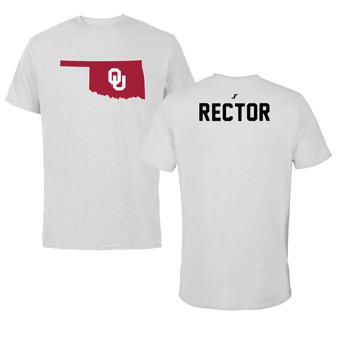 University of Oklahoma Rowing Light Gray State Tee - Lily Rector
