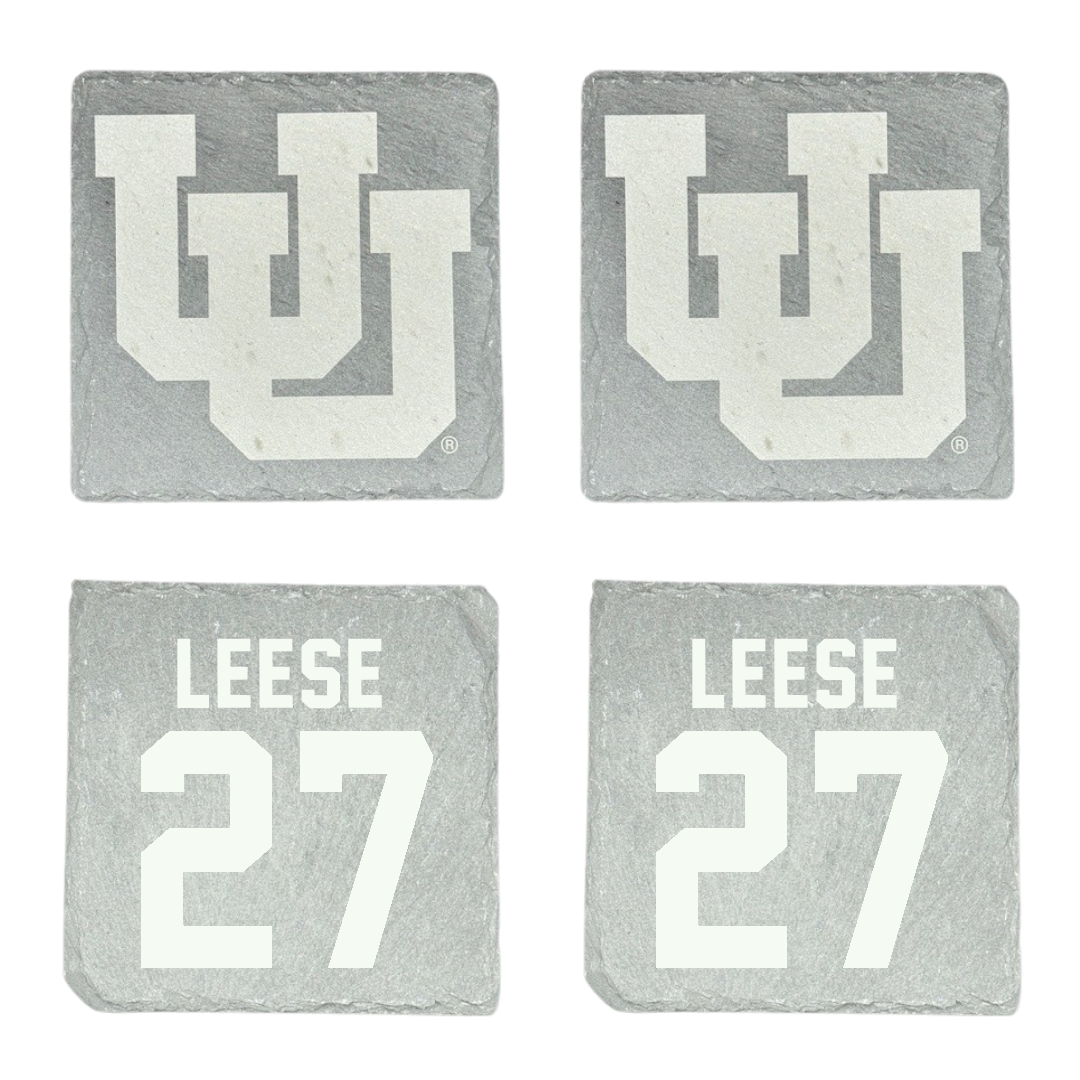 University of Utah Lacrosse Stone Coaster (4 Pack)  - #27 Will Leese