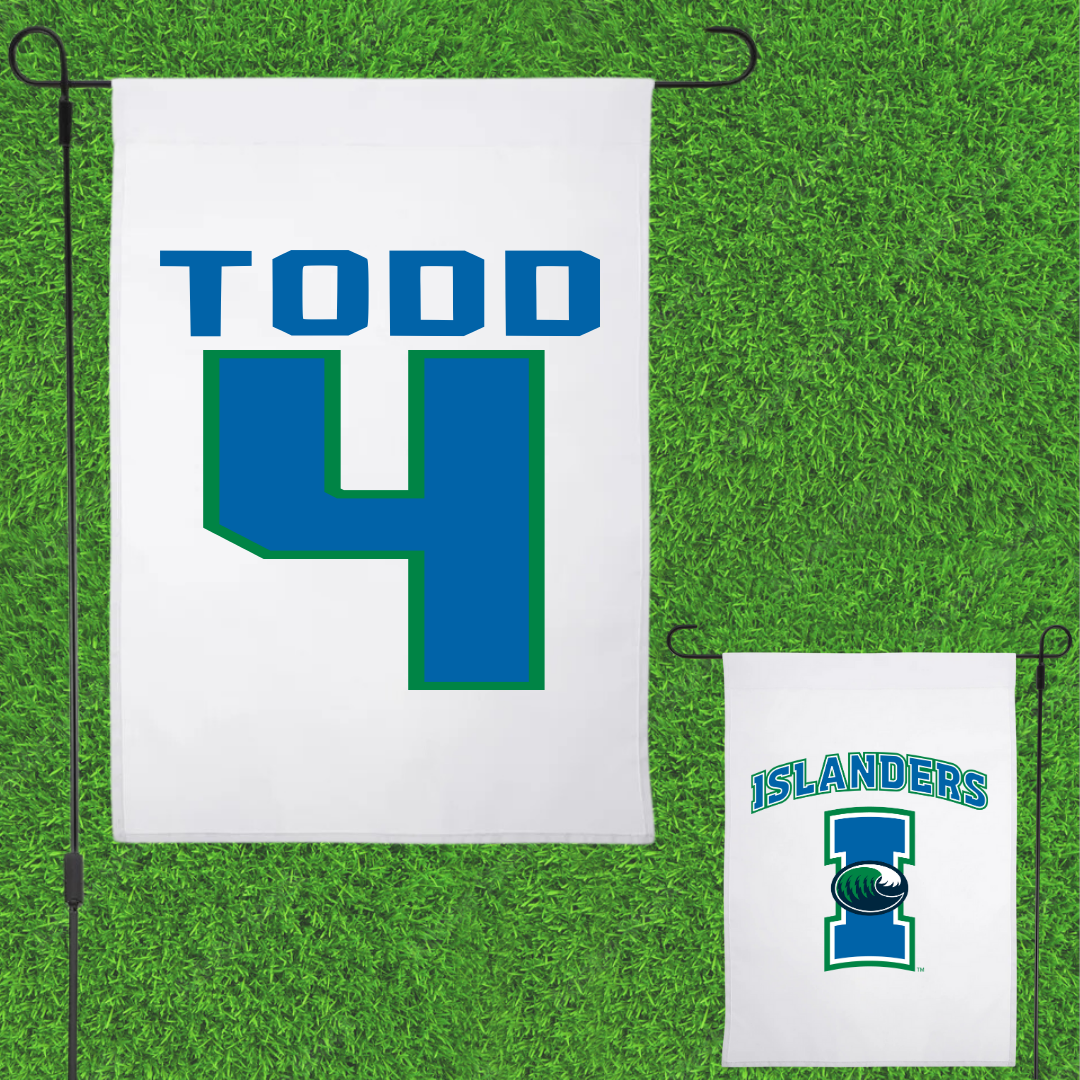 Texas A&M University-Corpus Christi Softball White Garden Flag - #4 Riley Todd