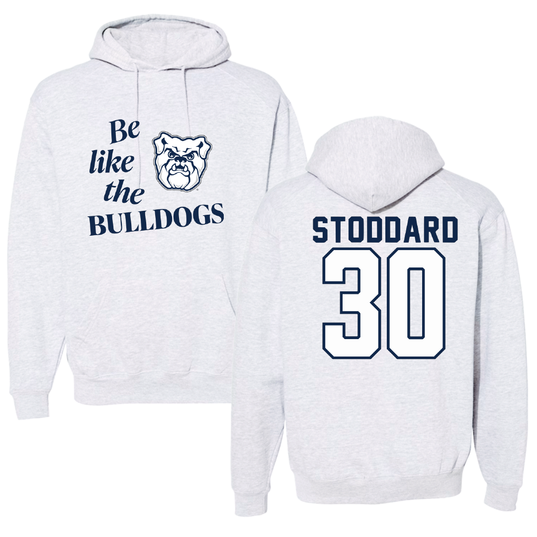 Butler University Basketball Light Gray Be Like Us Hoodie - #30 Abigail Stoddard