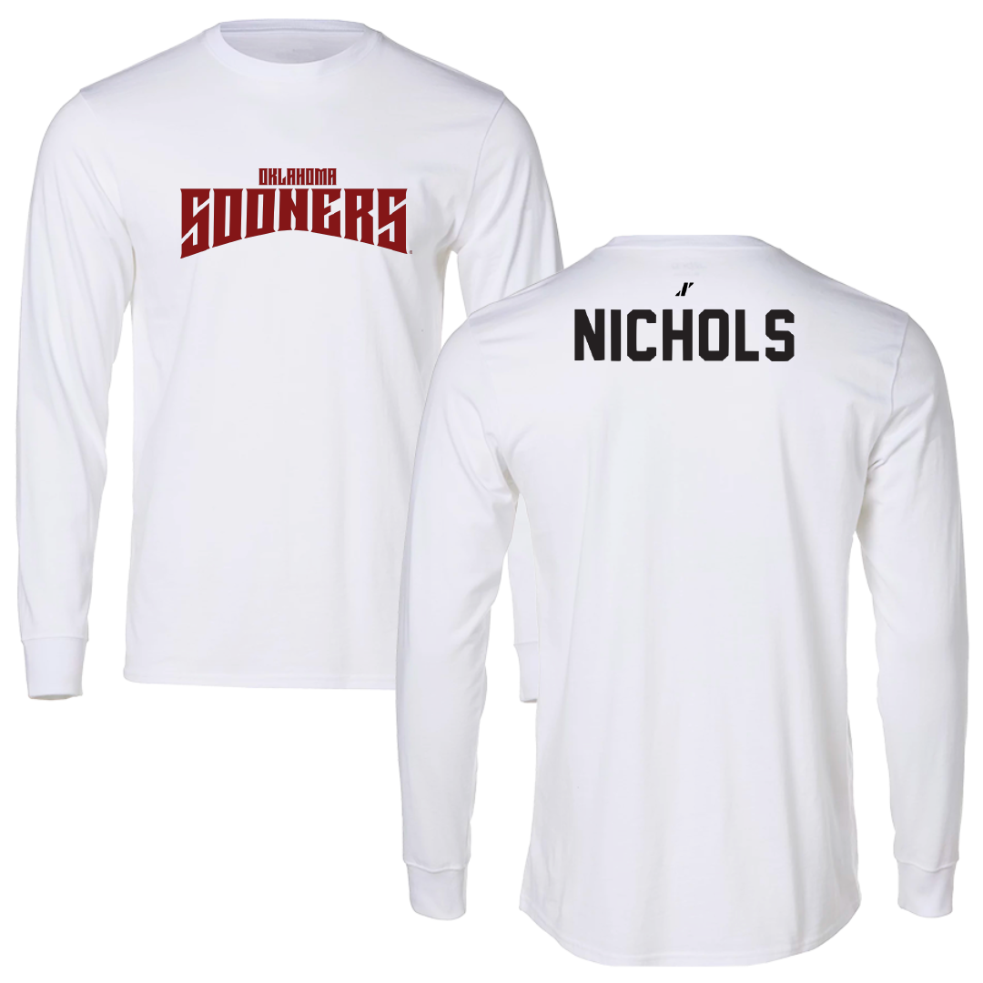 University of Oklahoma Wrestling White Classic Performance Long Sleeve - Ryan Nichols
