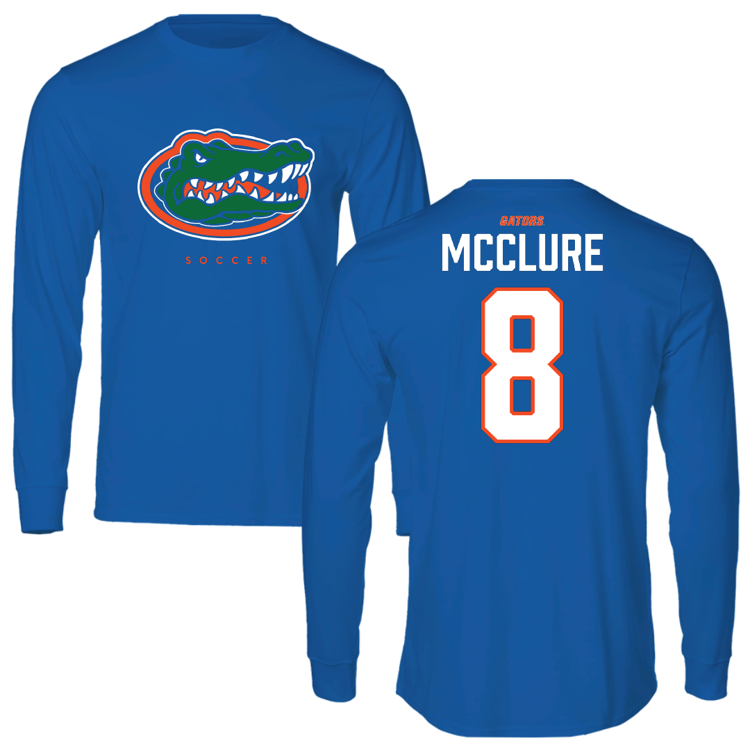 University of Florida Soccer Blue Mascot Performance Long Sleeve - #8 Charlotte McClure