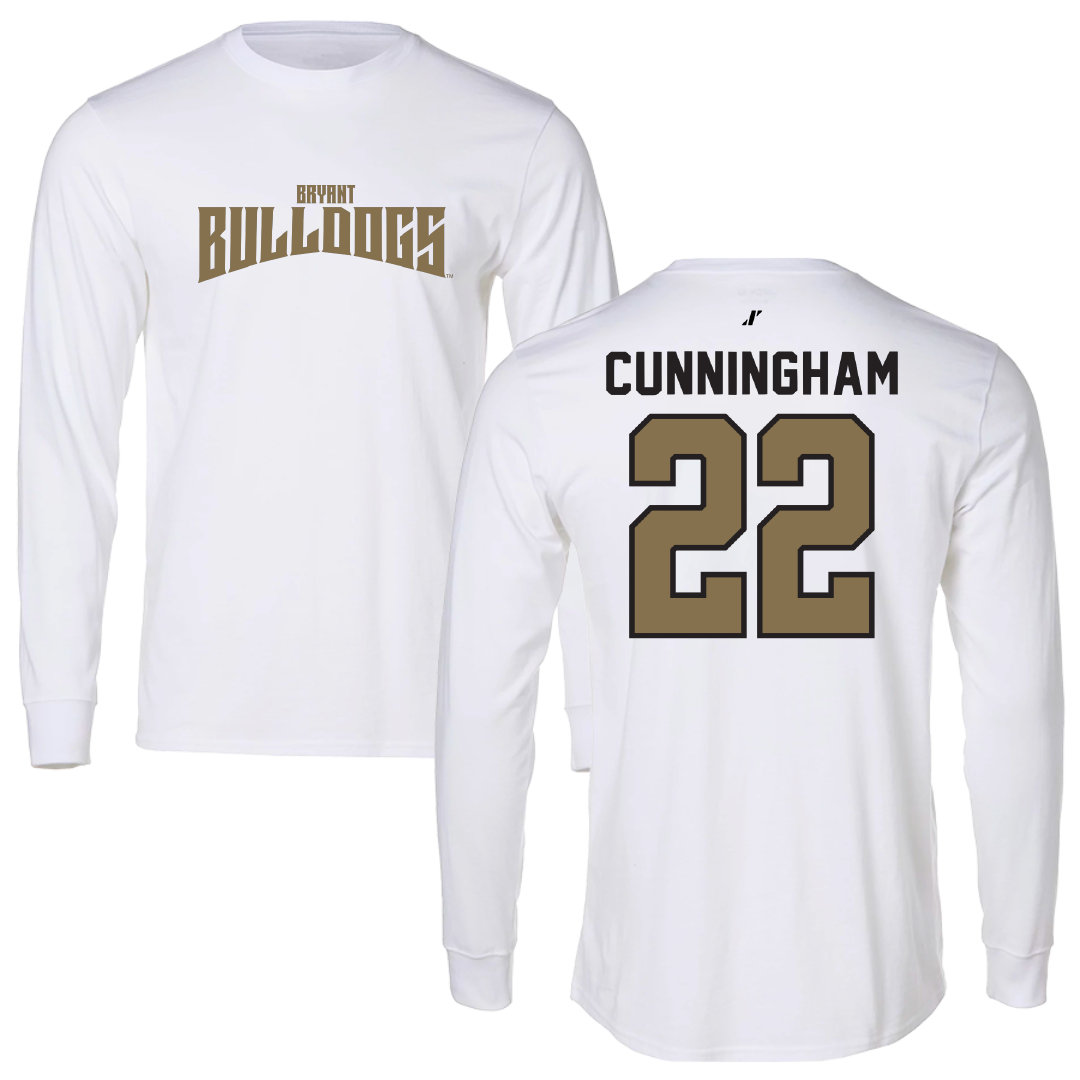 Bryant University Soccer White Classic Long Sleeve - #22 Ashley Cunningham