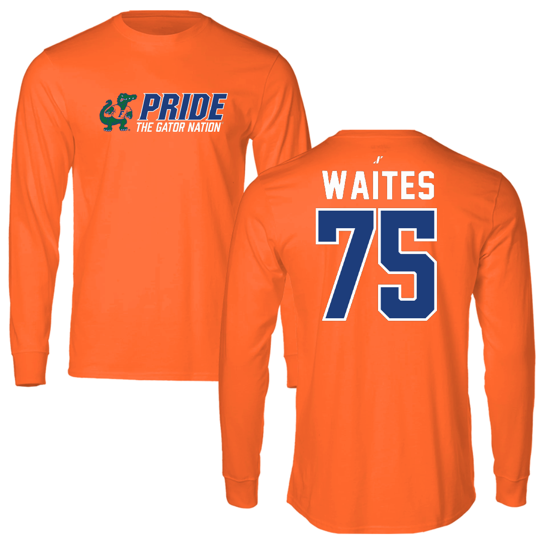 University of Florida Football Orange General Long Sleeve - #75 Kamryn Waites