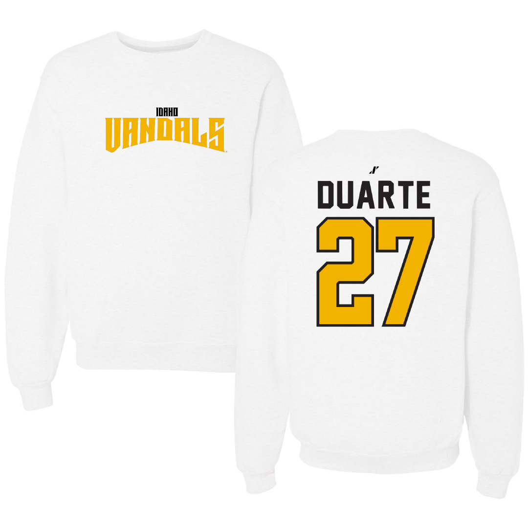 University of Idaho Soccer White Classic Crewneck - #27 Leslie Duarte