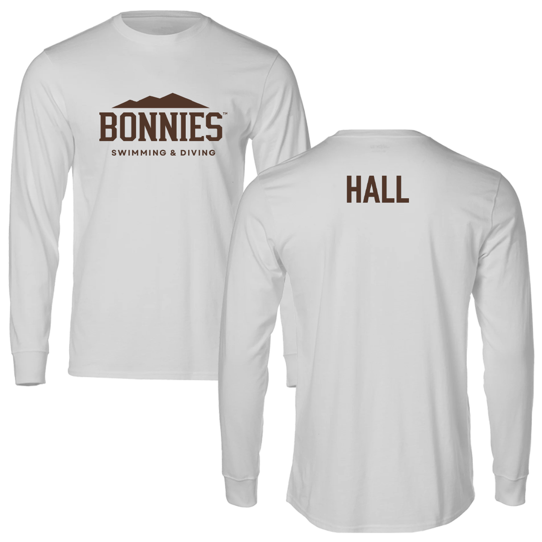 St. Bonaventure University Swimming & Diving Light Gray Performance Long Sleeve - Aiden Hall