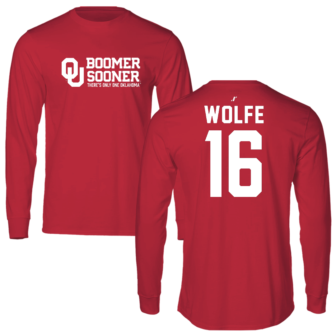 University of Oklahoma Soccer Crimson General Long Sleeve - #16 Dani Wolfe