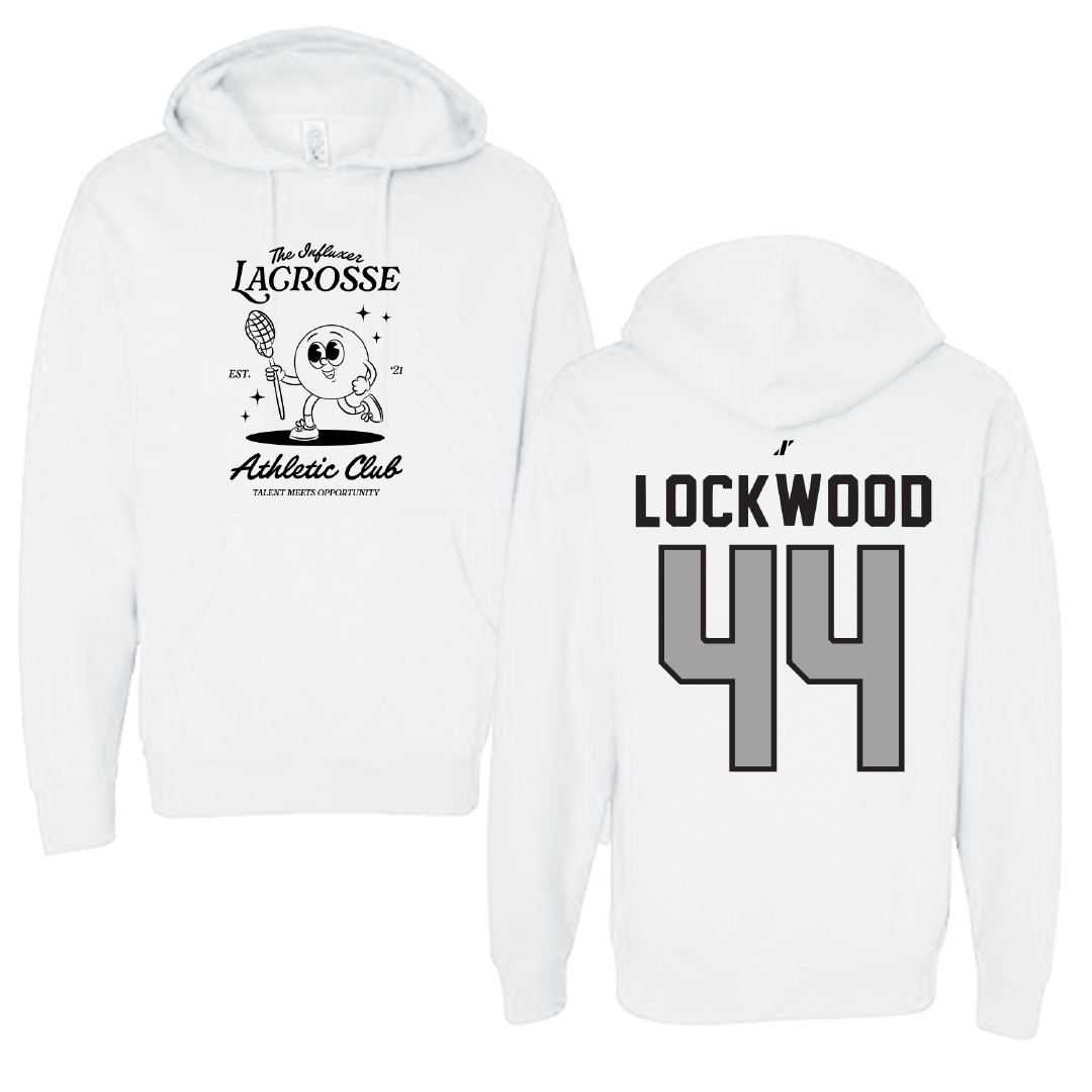 Lacrosse White Influxer Athletic Club Hoodie - #44 Zoe Lockwood